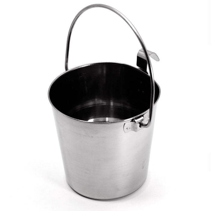 Jeffers Flat-Sided Stainless Steel Pails with Hook & Handle - G3S1 - 1 Hook - 1 Quart - 1 - 3