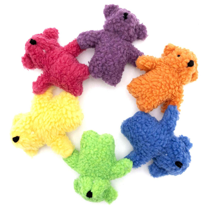 Jeffers Fleecy Bear Plush Squeaker Dog Toys - I7BA - 5" - 6 pk - Assorted - 5