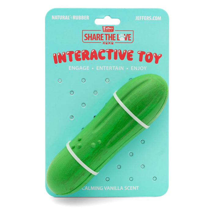 Jeffers Floating Natural Rubber Dog Chew Toy with Vanilla Scent for Dental Health and Water Play - I7RQ - Cucumber - Medium - 1 - 14