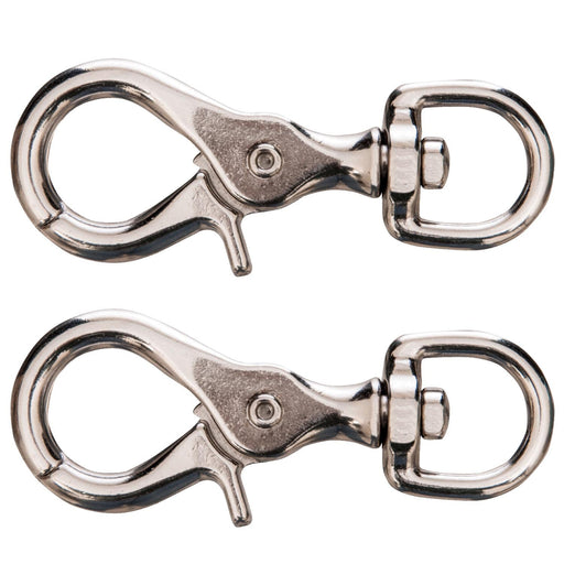 Jeffers Giant Nickel - Plated Scissor Snap, 3 - 3/4" - IAC7-2 - 2 Pack - 2