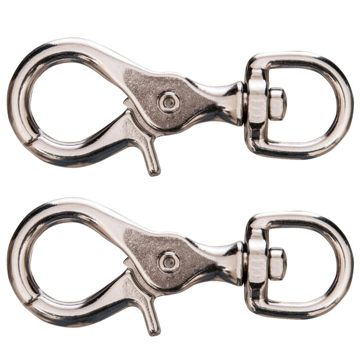 Jeffers Giant Nickel - Plated Scissor Snap, 3 - 3/4" - IAC7-2 - 2 Pack - 2
