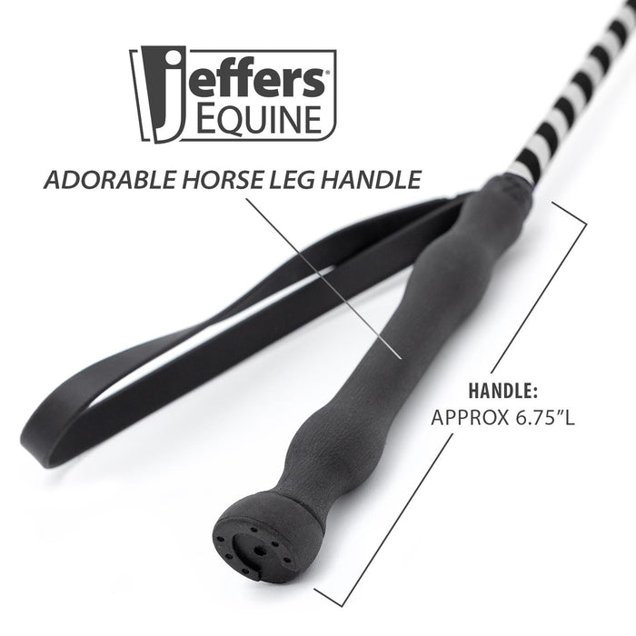 Jeffers Glitter Ribbon 26 Inch Riding Crop - IA7G - Black - 12