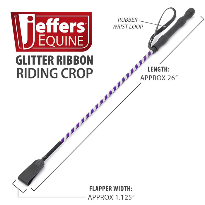 Jeffers Glitter Ribbon 26 Inch Riding Crop - IA7J - Purple - 5