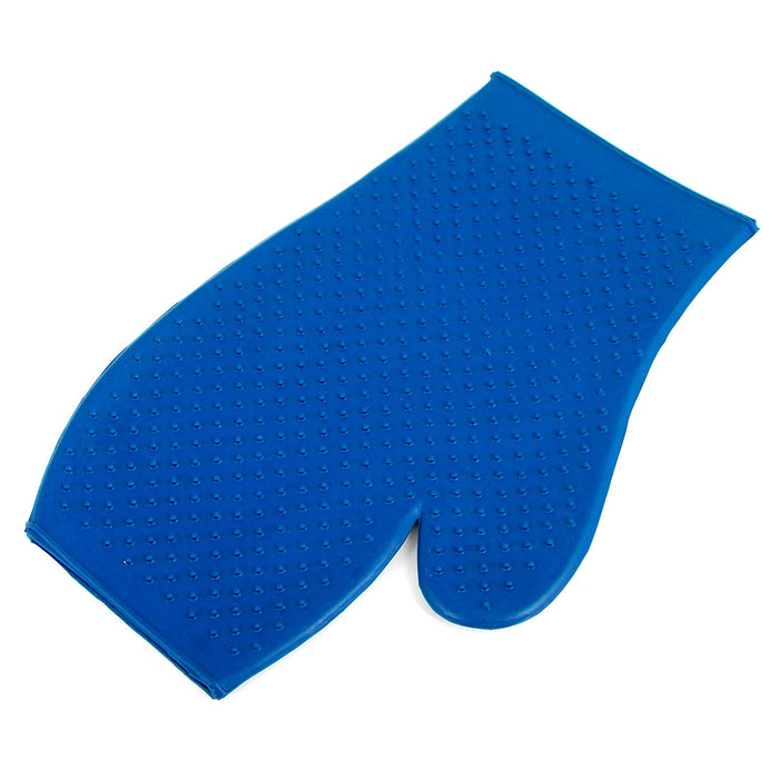 Jeffers GROOMIT - Rubber Grooming Glove for Animals - IAGH - Blue - 10