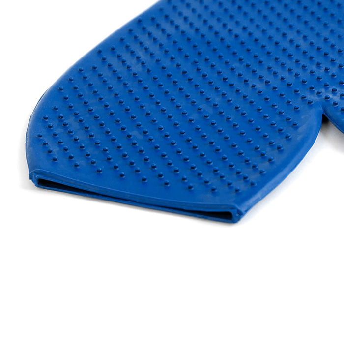 Jeffers GROOMIT - Rubber Grooming Glove for Animals - IAGH - Blue - 12