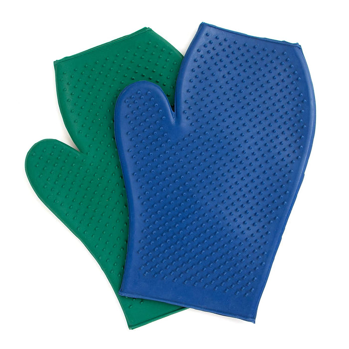 Jeffers GROOMIT - Rubber Grooming Glove for Animals - IAGH - Blue - 3