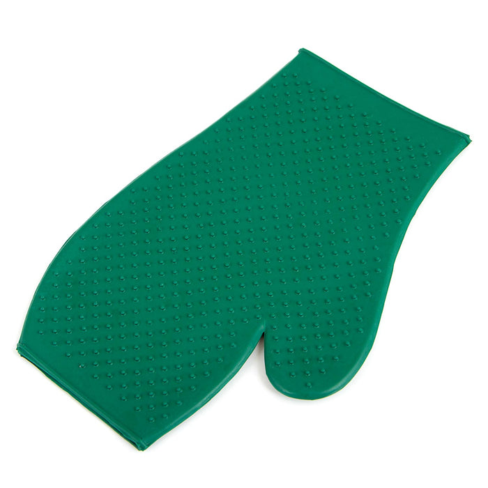 Jeffers GROOMIT - Rubber Grooming Glove for Animals - IAGJ - Dark Green - 18