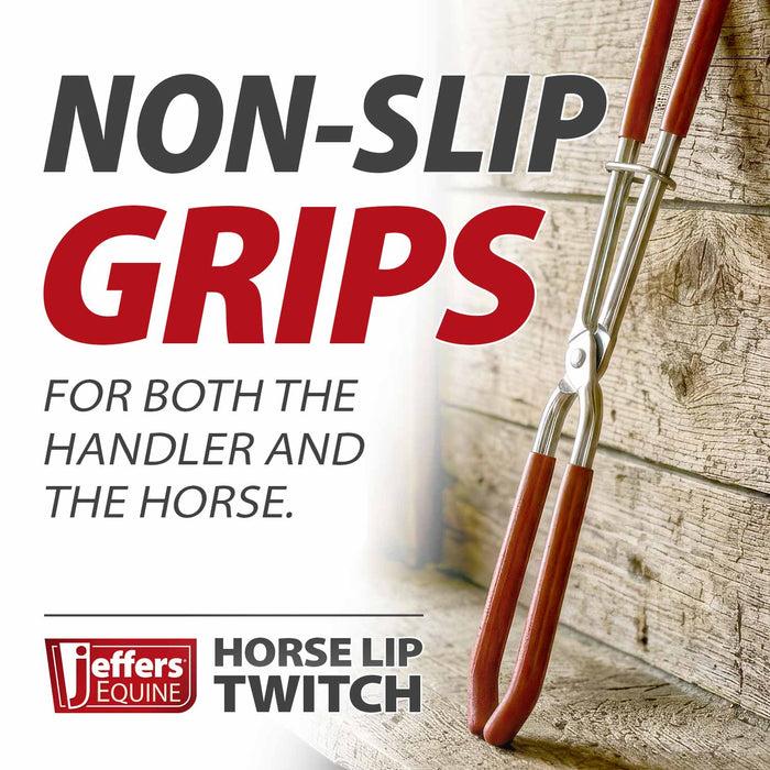 Jeffers Handy Horse Lip Twitch - IAAZ - Red - 15" - 4