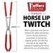 Jeffers Handy Horse Lip Twitch - IAAZ - Red - 15" - 3