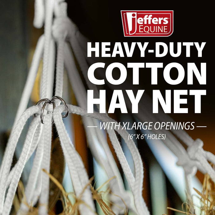 Jeffers Heavy - Duty Cotton Hay Net with 6" x 6" Holes, Holds 1/4 Bale - IABC - 6" x 6" - 1 - 4