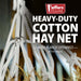Jeffers Heavy - Duty Cotton Hay Net with 6" x 6" Holes, Holds 1/4 Bale - IABC - 6" x 6" - 1 - 4