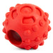 Jeffers Hollow Red Knobby Ball Natural Rubber Dental Treat Dispensing Dog Chew Toy - I7Q1 - Red - Medium - 1 - 9