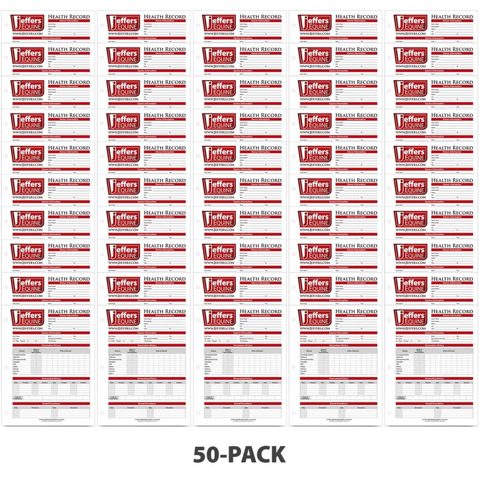 Jeffers Horse Health Records - JVH1-50 - 50 Pack - 6