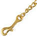 Jeffers Horse Lead Chain with Bolt Snap End & Square Eye Swivel End - IABF - 30" - Brass - plated - 8