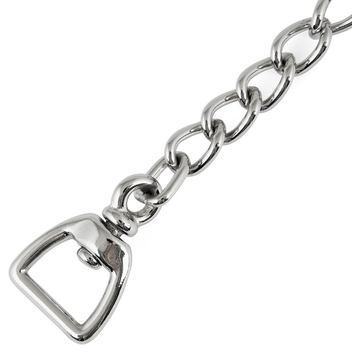 Jeffers Horse Lead Chain with Bolt Snap End & Square Eye Swivel End - IABF - 30" - Brass - plated - 6