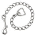 Jeffers Horse Lead Chain with Bolt Snap End & Square Eye Swivel End - IABG - 20" - Nickel - plated - 1