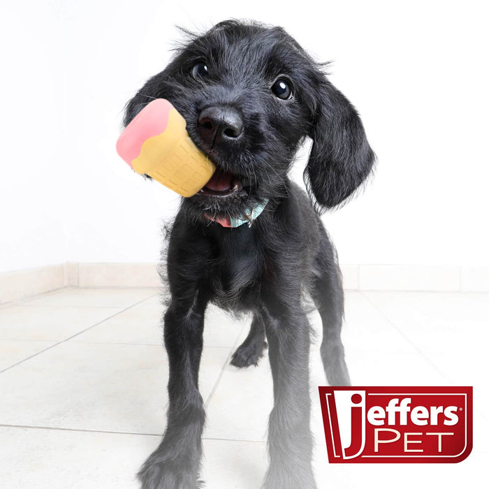 Jeffers Ice Cream Cone Natural Rubber Stuffable Treat Dispensing Dental Dog Chew Toy - I7QQ - Multi - Small - 1 - 6