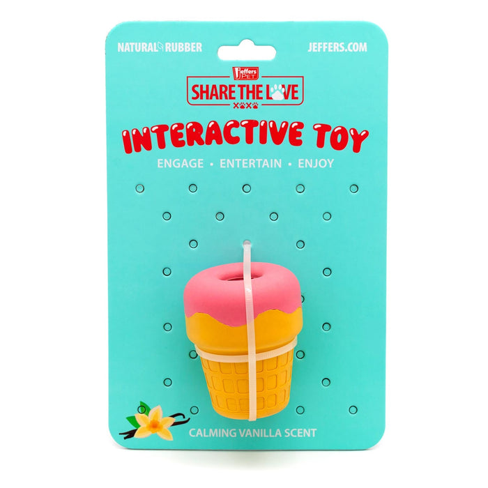 Jeffers Ice Cream Cone Natural Rubber Stuffable Treat Dispensing Dental Dog Chew Toy - I7QQ - Multi - Small - 1 - 9