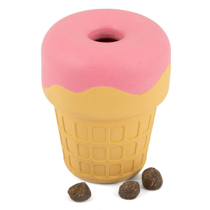 Jeffers Ice Cream Cone Natural Rubber Stuffable Treat Dispensing Dental Dog Chew Toy - I7QV - Multi - Medium - 1 - 15