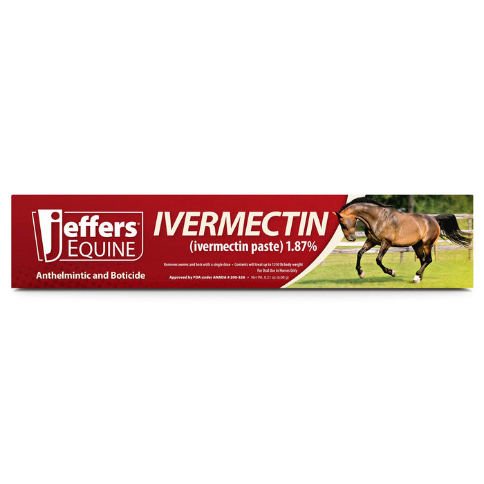 Jeffers Ivermectin Horse Dewormer Gel, Apple Flavored - JVBB - Single Pack - Apple - 8