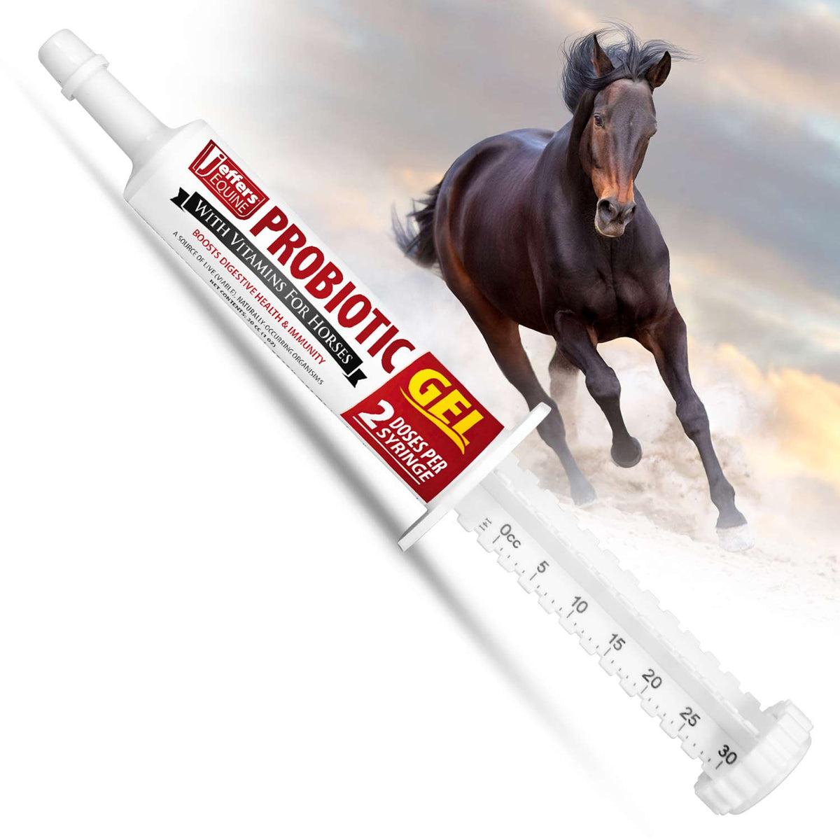 Jeffers Equine Probiotic Oral Gel for Horses, 30cc
