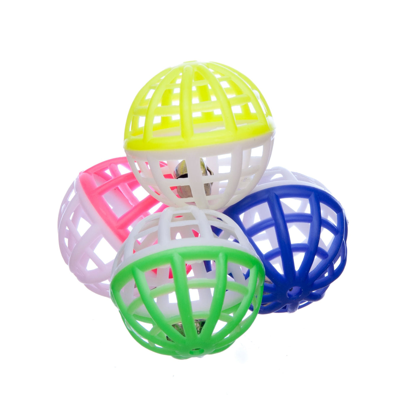 Jeffers Jingle Balls Cat Toy, 4 pk - I9J1 - 4 pk - Assorted - 1
