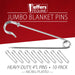 Jeffers Jumbo Multi - Purpose Blanket Pins, 10 - Pack - IABS - 10 ct - 4