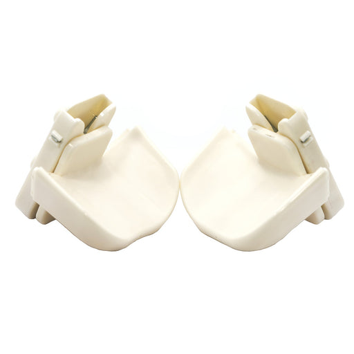 Jeffers Keyhole Plastic Jump Cups, Pair - IA1D - White - 5" Each - Set of 2 - 1