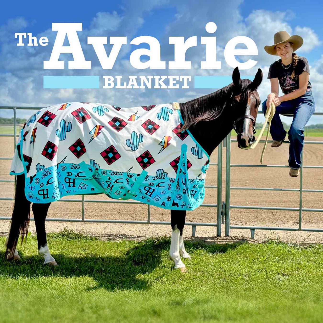 Jeffers Limited Edition "The Avarie" 1200 Denier Economy Plus Standard Neck Horse Turnout Sheet, Waterproof 0g Fill - GAGYY - Avarie - 66" - 1
