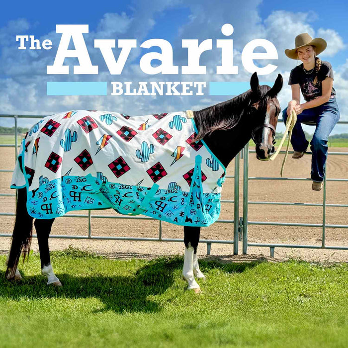 Jeffers Limited Edition "The Avarie" 1200 Denier Economy Plus Standard Neck Medium Weight Horse Turnout Blanket, 240g Fill - GAGYP - Avarie - 66" - 2