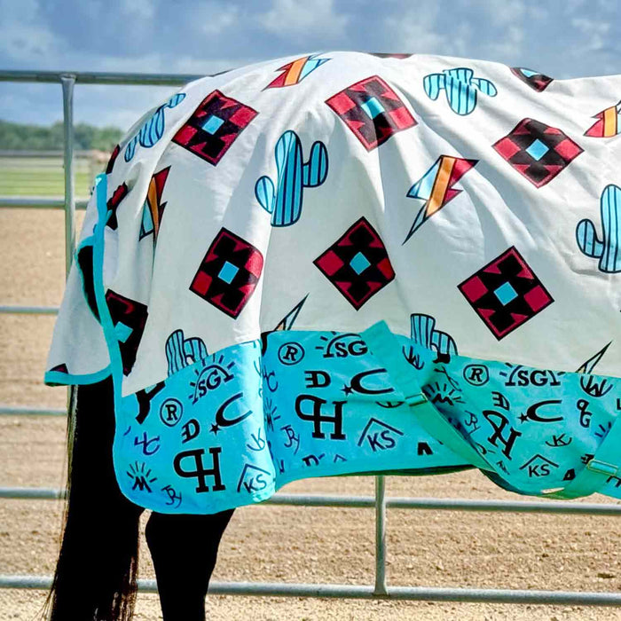 Jeffers Limited Edition "The Avarie" 1200 Denier Economy Plus Standard Neck Medium Weight Horse Turnout Blanket, 240g Fill - GAGYP - Avarie - 66" - 6