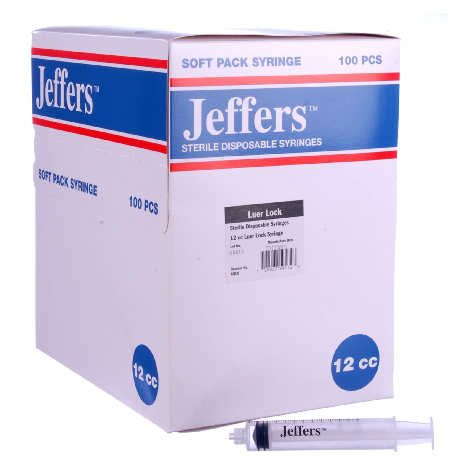 Jeffers Luer Lock Syringes | Veterinary Syringes in Boxes of 100