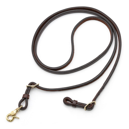 Jeffers LuxeLeather Heavy Oiled Adjustable Roping Rein with Scissor Snap for Horses - JEF13N - Heavy Oiled - 1/2" x 7' - 1 - 2