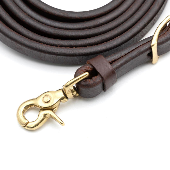 Jeffers LuxeLeather Heavy Oiled Adjustable Roping Rein with Scissor Snap for Horses - JEF13Q - Heavy Oiled - 5/8" x 7' - 1 - 12