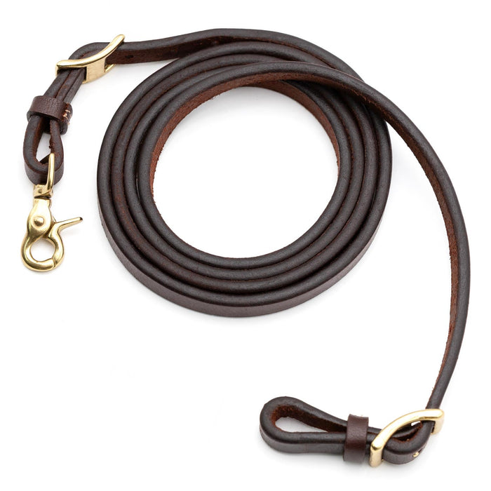 Jeffers LuxeLeather Heavy Oiled Adjustable Roping Rein with Scissor Snap for Horses - JEF13R - Heavy Oiled - 5/8" x 8' - 1 - 15