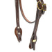Jeffers LuxeLeather Heavy Oiled Browband Headstall with Quick Change Bit Ends for Horses - JEF13T - Heavy Oiled - Full - 1 - 3