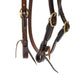 Jeffers LuxeLeather Heavy Oiled Browband Headstall with Water Tie Bit Ends for Horses - JEF13S - Heavy Oiled - Full - 1 - 3