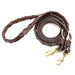 Jeffers LuxeLeather Heavy Oiled Laced Barrel Rein for Horses - JEF13H - Heavy Oiled - 3/4" x 7.5' - 1 - 1