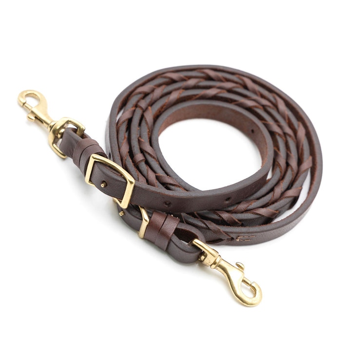 Jeffers LuxeLeather Heavy Oiled Laced Barrel Rein for Horses - JEF13H - Heavy Oiled - 3/4" x 7.5' - 1 - 8