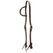 Jeffers LuxeLeather Heavy Oiled Sliding Ear Headstall with Water Tie Bit Ends for Horses - JEF13U - Heavy Oiled - Full - 1 - 1
