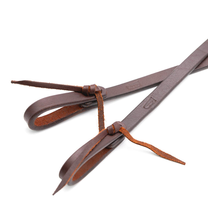 Jeffers LuxeLeather Heavy Oiled Split Reins for Horses - JEF13J - Heavy Oiled - 5/8" x 8' - 1 pair - 3