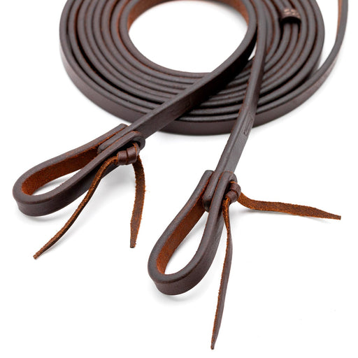 Jeffers LuxeLeather Heavy Oiled Split Reins for Horses - JEF13J - Heavy Oiled - 5/8" x 8' - 1 pair - 2