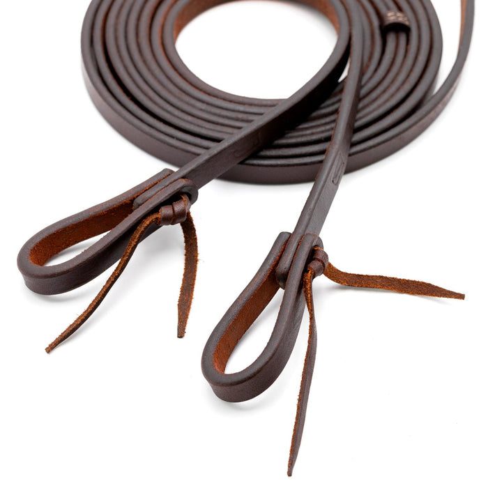 Jeffers LuxeLeather Heavy Oiled Split Reins for Horses - JEF13J - Heavy Oiled - 5/8" x 8' - 1 pair - 2