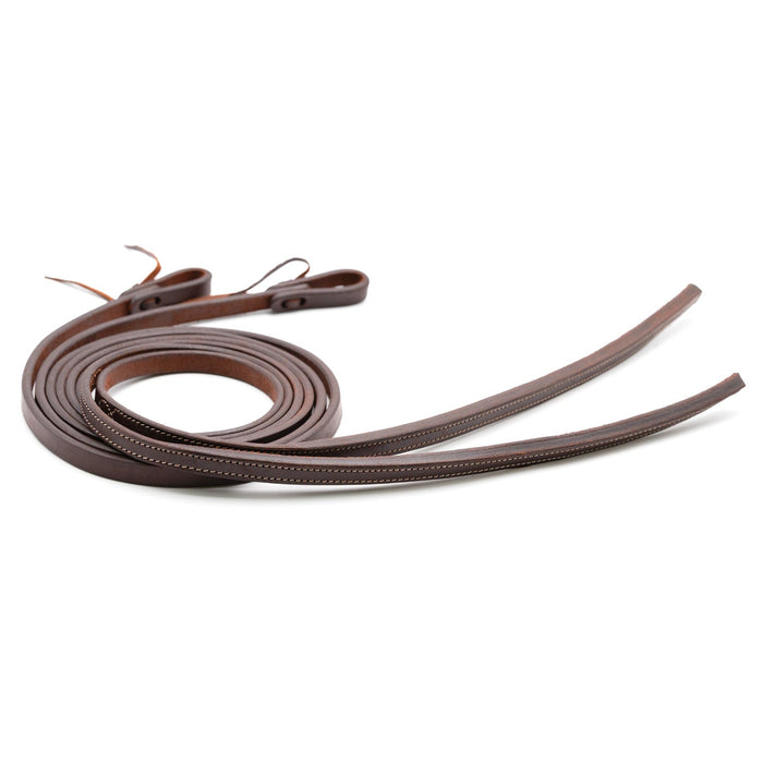Jeffers LuxeLeather Heavy Oiled Split Reins with Weighted Ends for Horses - JEF13K - Heavy Oiled - 5/8" x 8' - 1 Pair - 2