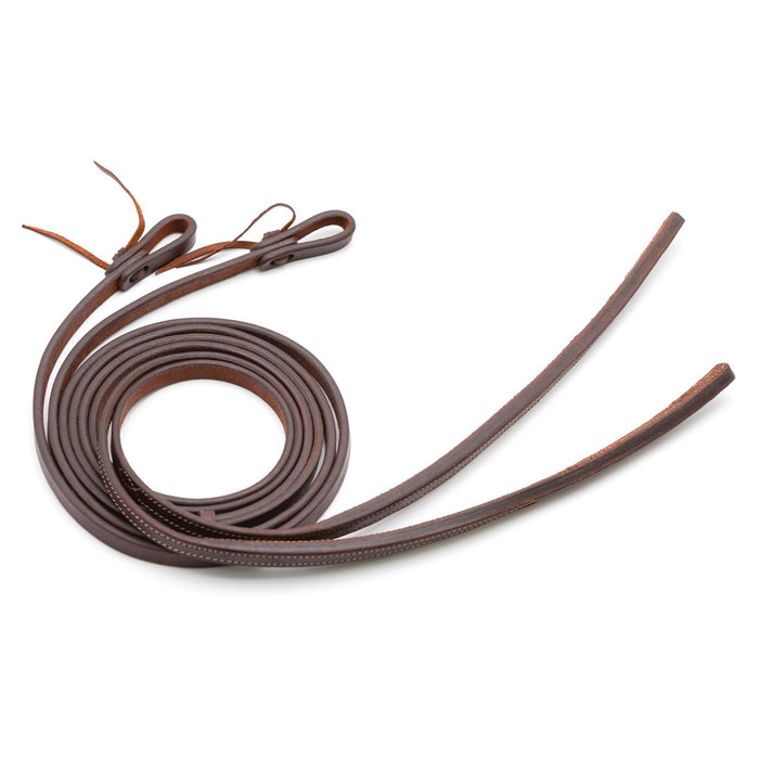 Jeffers LuxeLeather Heavy Oiled Split Reins with Weighted Ends for Horses - JEF13K - Heavy Oiled - 5/8" x 8' - 1 Pair - 1