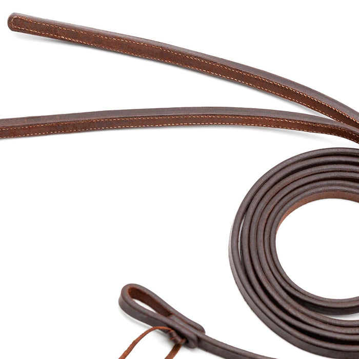 Jeffers LuxeLeather Heavy Oiled Split Reins with Weighted Ends for Horses - JEF13K - Heavy Oiled - 5/8" x 8' - 1 Pair - 3