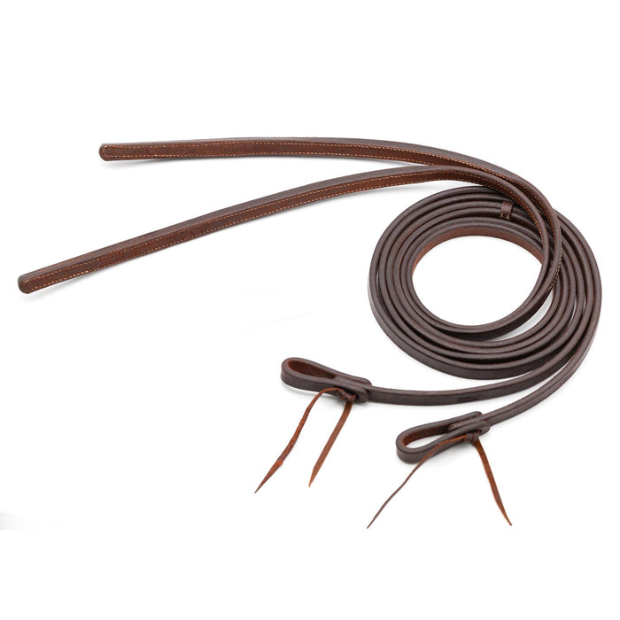 Jeffers LuxeLeather Heavy Oiled Split Reins with Weighted Ends for Horses - JEF13K - Heavy Oiled - 5/8" x 8' - 1 Pair - 7