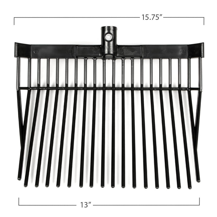 Jeffers Manure & Bedding Fork (& Replacement Heads) - IAE2 - Replacement Head Only - Regular - 18 Tines - Each - 13
