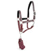 Jeffers Matching Horse Halter & Lead Rope 2 Piece Set, Full Size - GAG1T5 - Espresso & Wine Plaid - Full - 31