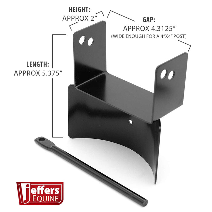 Jeffers Metal Horse Jump Cups, Pair - IAB9 - 1 Pack - 2 Pcs - Black - 3